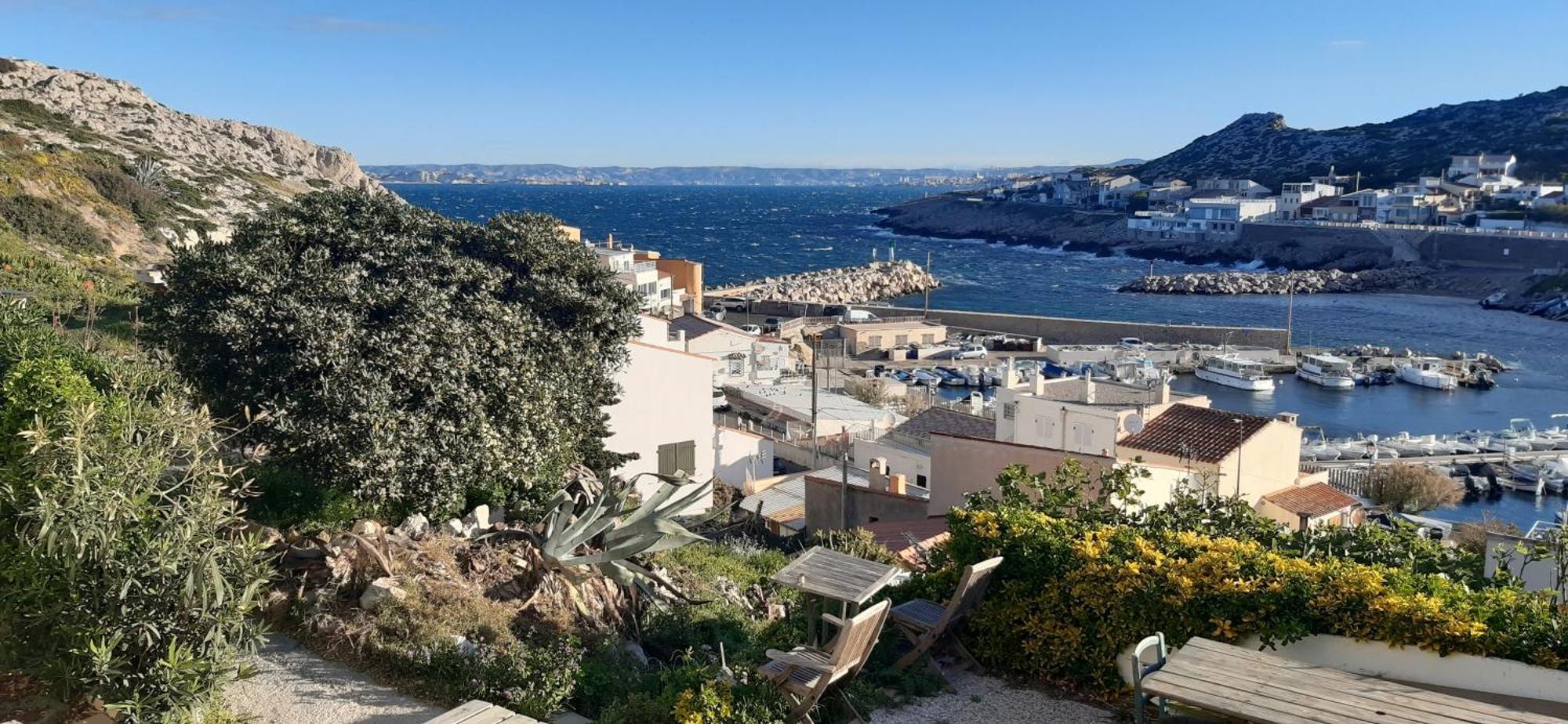 Cabanon Vue Mer Et Calanques Les Goudes Marseille Luaran gambar